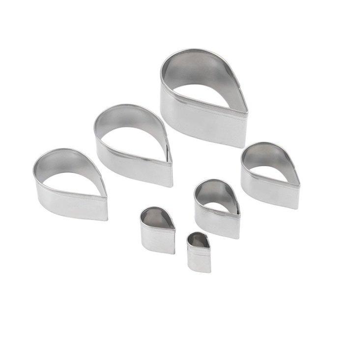 OKUBOX BT02 7pcs/set Stainless Steel Rose Petal Cake Cookie Cutter Mold Pastry Baking Mould N2