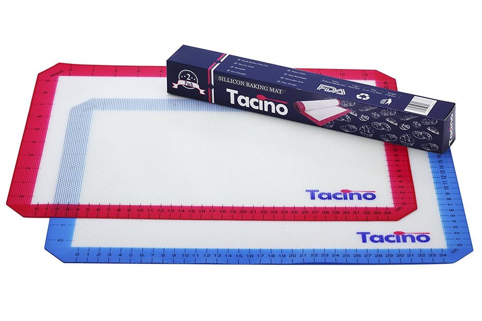 Baking Mat Set (2 Pack), Non- Stick Silicone Baking Mat, Premium Half Sheet Baking Mat with Measurements N6