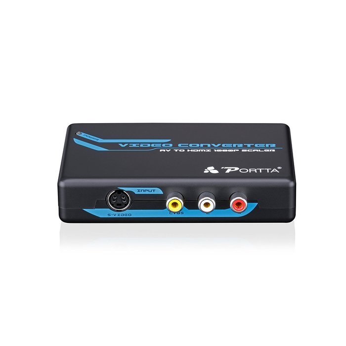 Portta PETCSHP AV/ CVBS Composite RCA + S-Video to HDMI Converter v1.3 up Scaler support 720p 1080p&nbsp;And&nbsp;S-Video... N5
