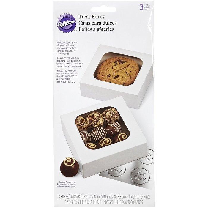 Wilton White Rectangle Boxes, 3 Count N3
