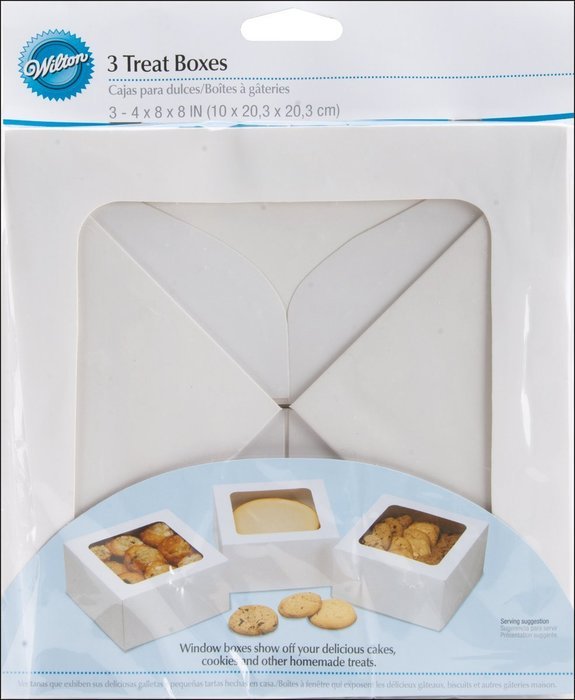 Wilton White Rectangle Boxes, 3 Count N5