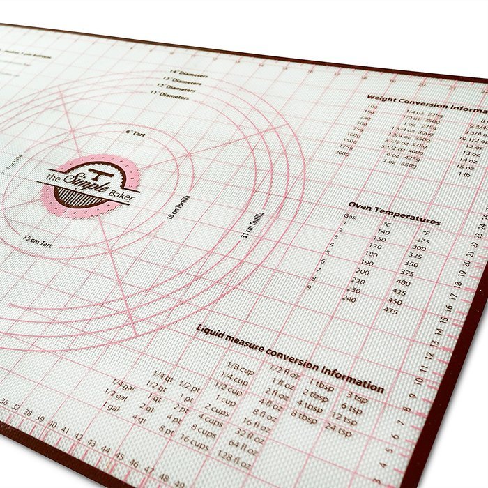 Simple Baker Extra Thick, Extra Large Silicone Pastry Mat with Measurements, 25"x18" Non-Slip 0.7mm Thick Sheet... N5