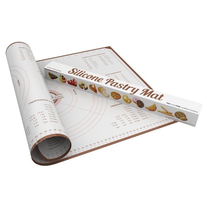 Simple Baker Extra Thick, Extra Large Silicone Pastry Mat with Measurements, 25"x18" Non-Slip 0.7mm Thick Sheet... N10