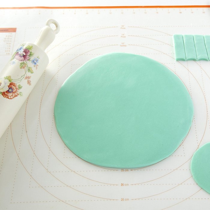 BakeitFun Silicone Pastry Mat With Measurements, Standard Size 23" x 15", Full Sticks To Countertop For Rolling... N34