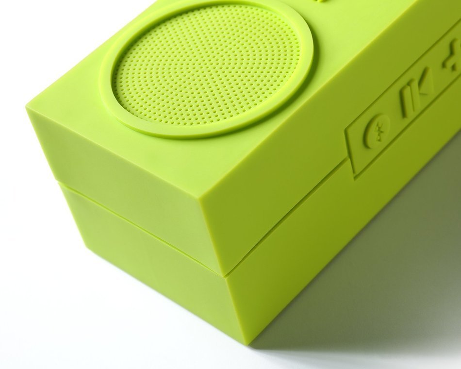 Dark Grey Tykho Rubber Rechargeable Bluetooth Speaker Booster N7