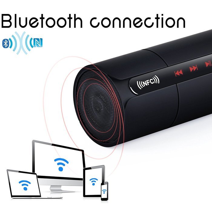 FULiYEAR LCD Touch Bluetooth Speakers,3D-Tumbler Speaker ,NFC Subwoofer Speaker Built in Mic Handsfree for Phone... N6