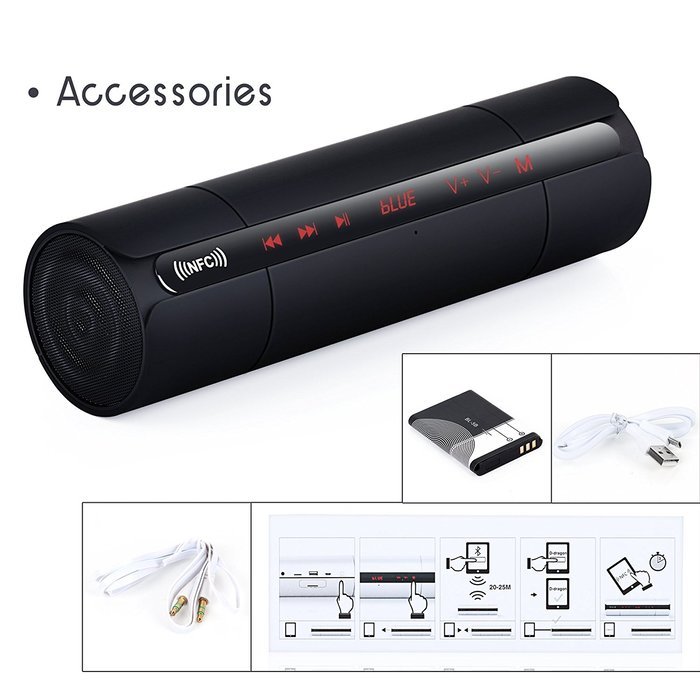 FULiYEAR LCD Touch Bluetooth Speakers,3D-Tumbler Speaker ,NFC Subwoofer Speaker Built in Mic Handsfree for Phone... N9