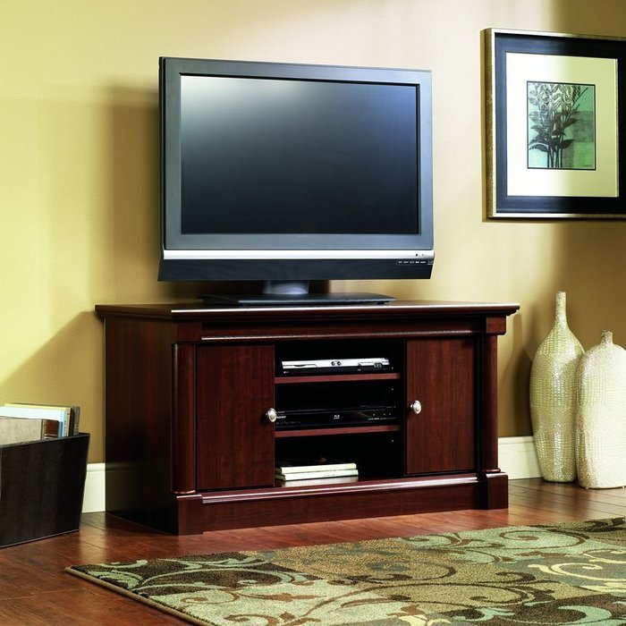 Sauder Palladia Panel TV Stand, Select Cherry Finish
