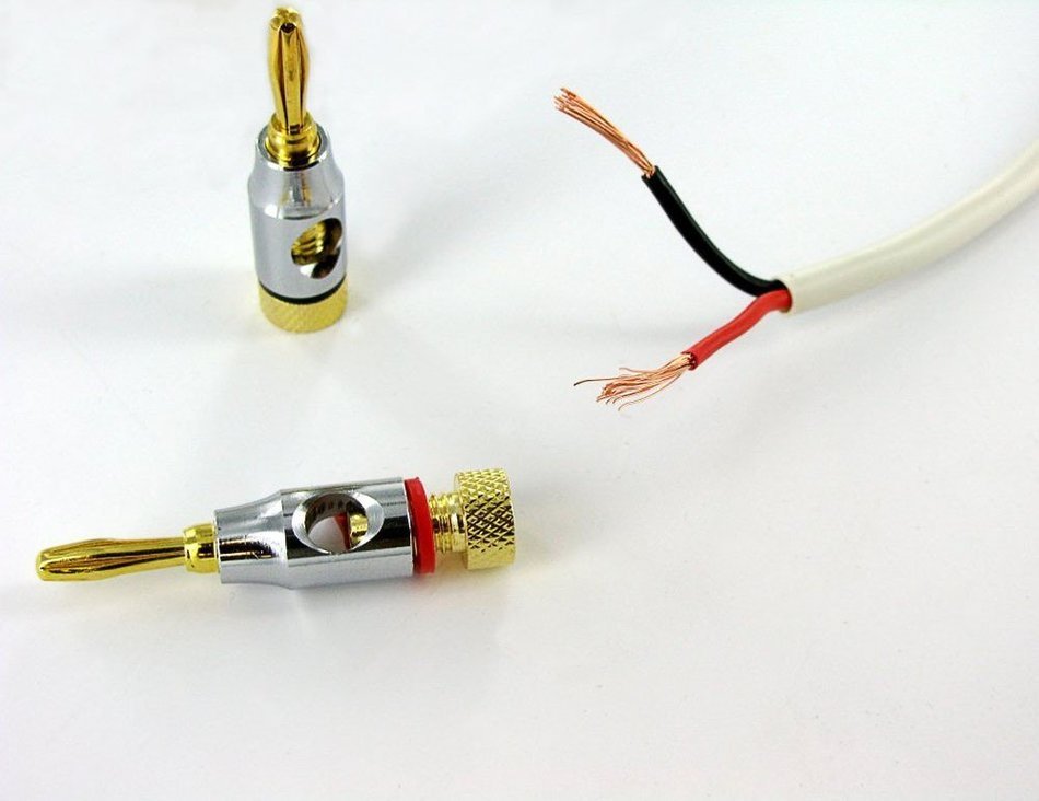 Ocelot Banana Plugs, 24k Gold Plated Connectors, Open Screw Type, 12 Pair N2