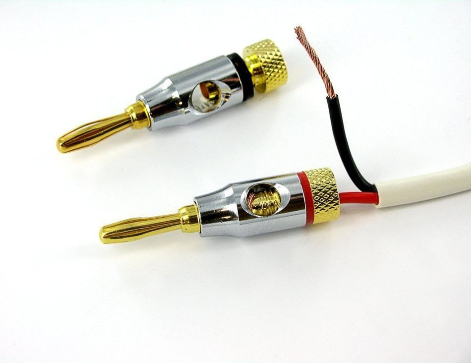 Ocelot Banana Plugs, 24k Gold Plated Connectors, Open Screw Type, 12 Pair N3