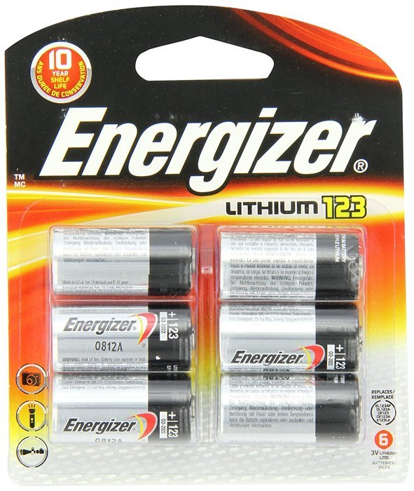 Energizer Photo Battery 123, 6-Count