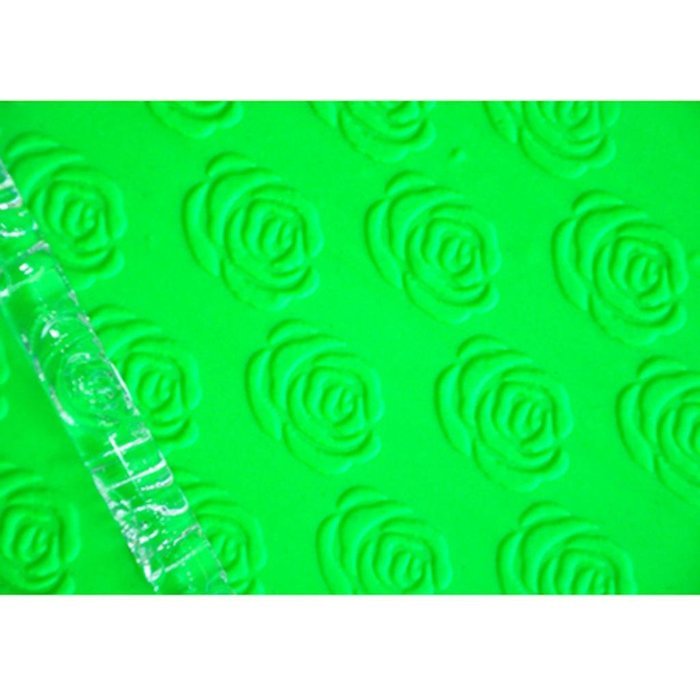 FOUR-C Fondant Tools Acrylic Rose Rolling Pin for Cake Design Color Transparent