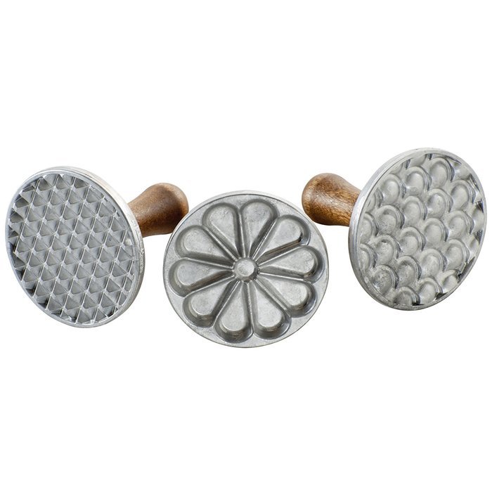 Nordic Ware 01335 Holiday Cast Cookie Stamps, Set of 3 N4