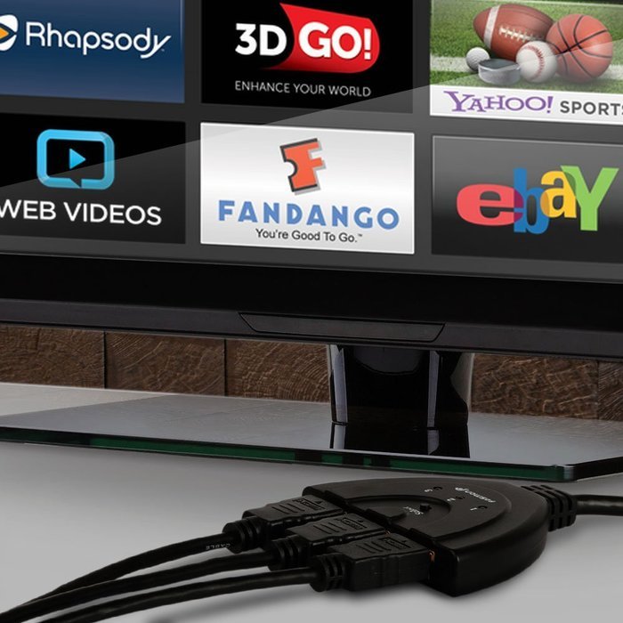 Fosmon HD1831 3-Port HDMI Switch with Pigtail Cable N6
