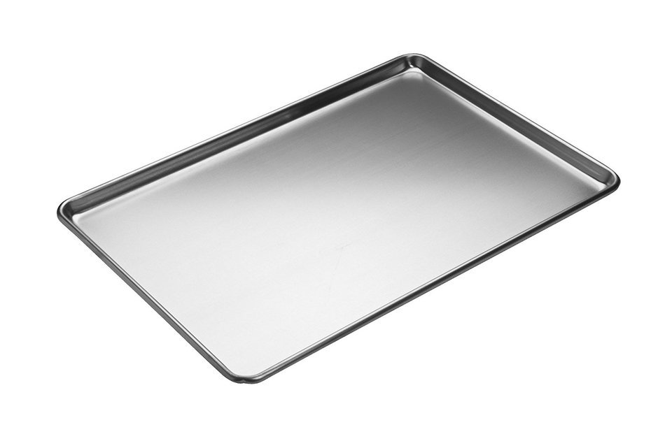 Focus Foodservice Commercial Bakeware 23-Gauge Natural Finish Aluminum-Sheet Pan, 1/4-Sheet N4