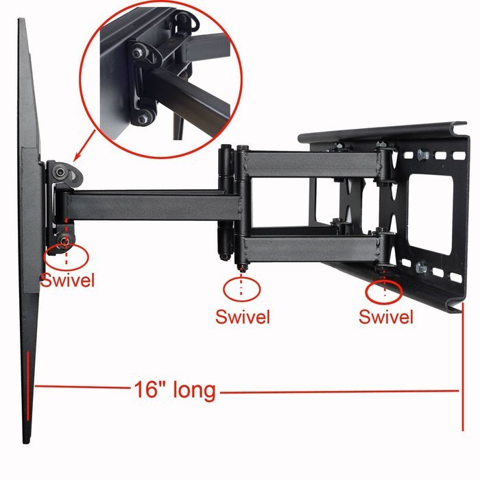 VideoSecu Tilt Swivel TV Wall Mount 32"- 55" LCD LED Plasma TV Flat Screen with VESA 200x200,400x400,up to 600x400... N3