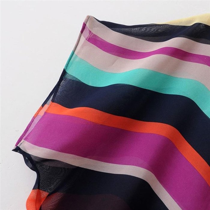 AIMTOPPY Sexy Women Summer Perspective Casual Loose Chiffon Tops short sleeve Blouses T-Shirt (L, Colorful) N6