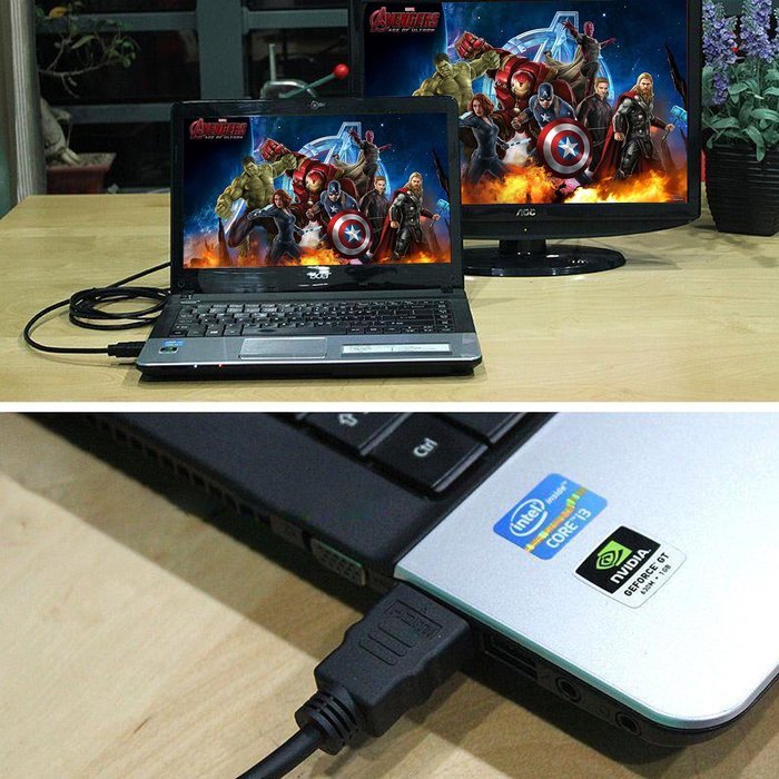 VAlinks Active HDMI Male to VGA Male D-SUB 15 Pin M/M Video Converter Cable Adapter Support Full 1080P Convert... N5