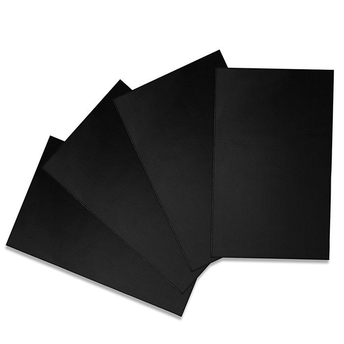 (Set of 4) Premium Non-Stick Baking Mats and Cookie Sheets - Black (15.75 x 13)