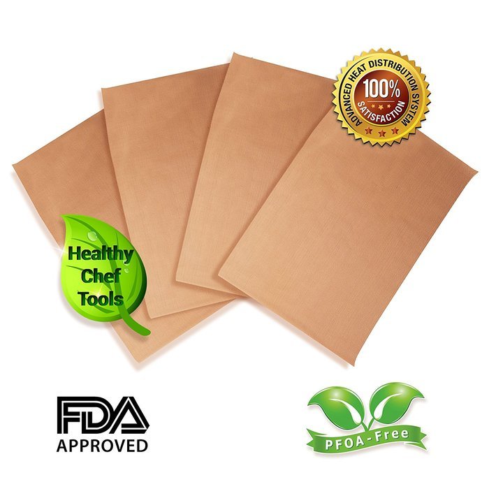 (Set of 4) Premium Non-Stick Baking Mats and Cookie Sheets - Black (15.75 x 13) N14