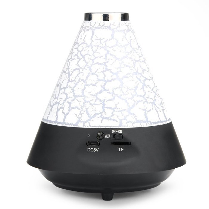 T12 Bluetooth Speaker with Color LED - Handsfree, Micro SD Card Support, FM Radio, Bluetooth 2.1 +EDR (Black)