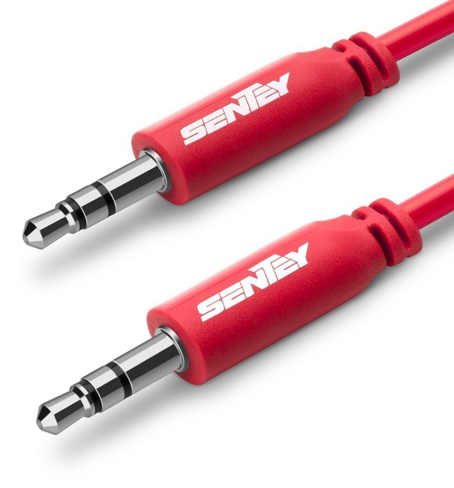 Sentey LS-6620 Braided Metal Stereo Male to Male Aux Cable, 3 Feet(3.5mm) N18
