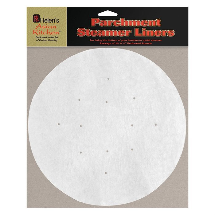 Helen's Asian Kitchen Perforated Parchment Bamboo Steamer Liners, 20 Count N2