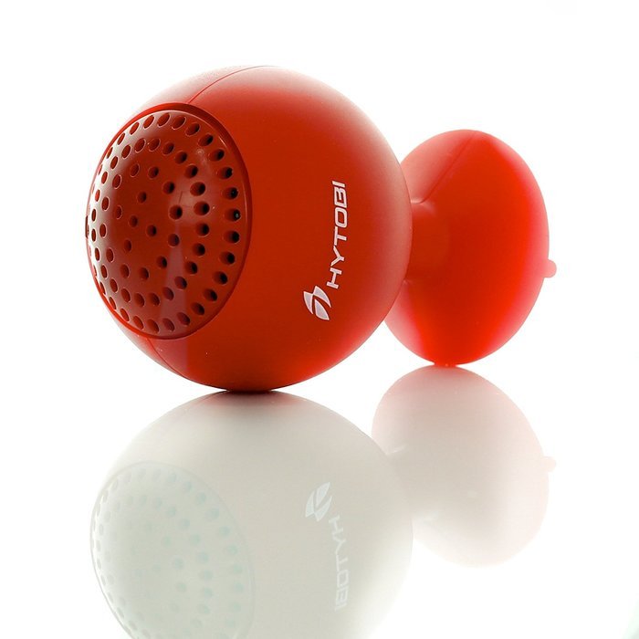 HYTOBI H8808 Mini Wireless Portable Bluetooth Speaker With Suction Cup, Red N2