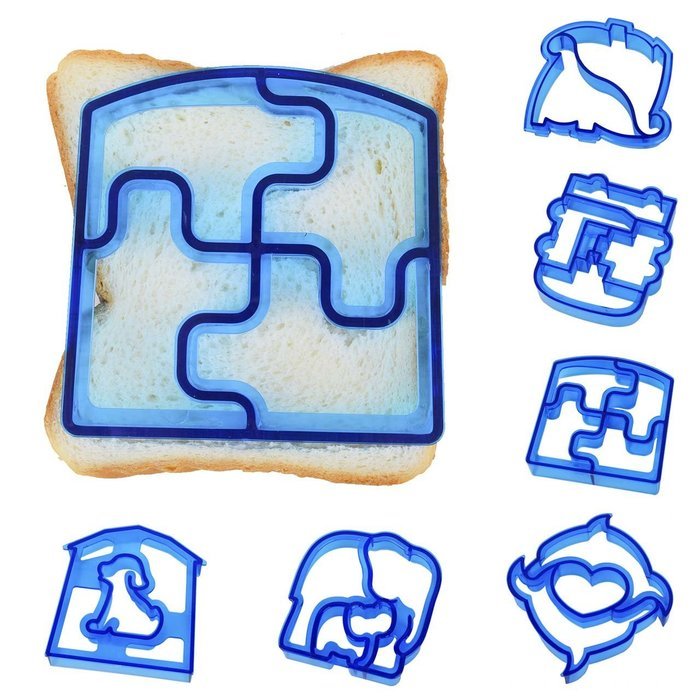 Lackingone Sandwich Cutter Shapes-Cake, Cookie & Sandwich Crust Cutter Set for Kids DIY Bread Mold 10PCS N3