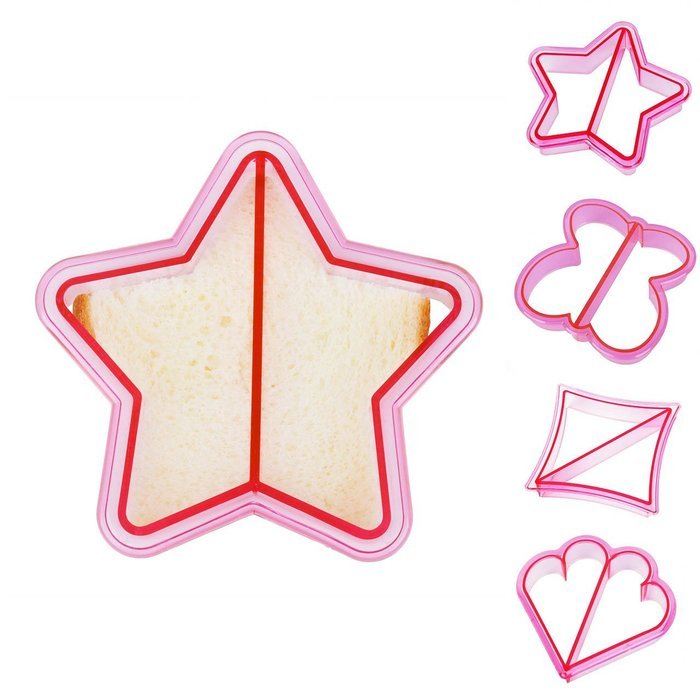 Lackingone Sandwich Cutter Shapes-Cake, Cookie & Sandwich Crust Cutter Set for Kids DIY Bread Mold 10PCS N6