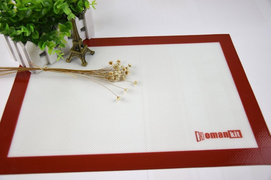 Homankit Silicone Baking Pad/Mat for Macaron Pastry Bread Making, Set of 2 Half Sheet Size(11-5/8" x 16-1/2"),... N3