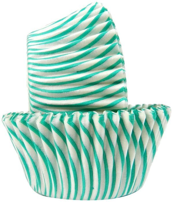 Regency Wraps Greaseproof Baking Cups, Yellow and White Pisa Stripe, 40-Count, Standard.