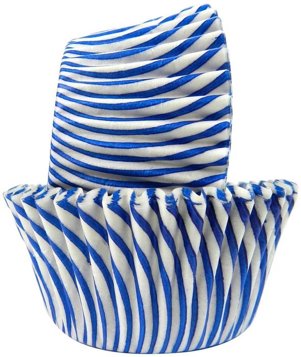 Regency Wraps Greaseproof Baking Cups, Yellow and White Pisa Stripe, 40-Count, Standard. N4