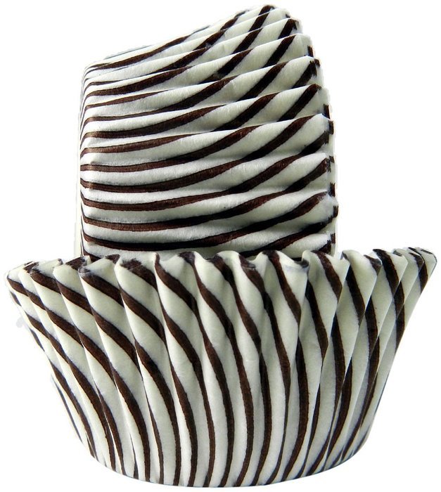 Regency Wraps Greaseproof Baking Cups, Yellow and White Pisa Stripe, 40-Count, Standard. N6
