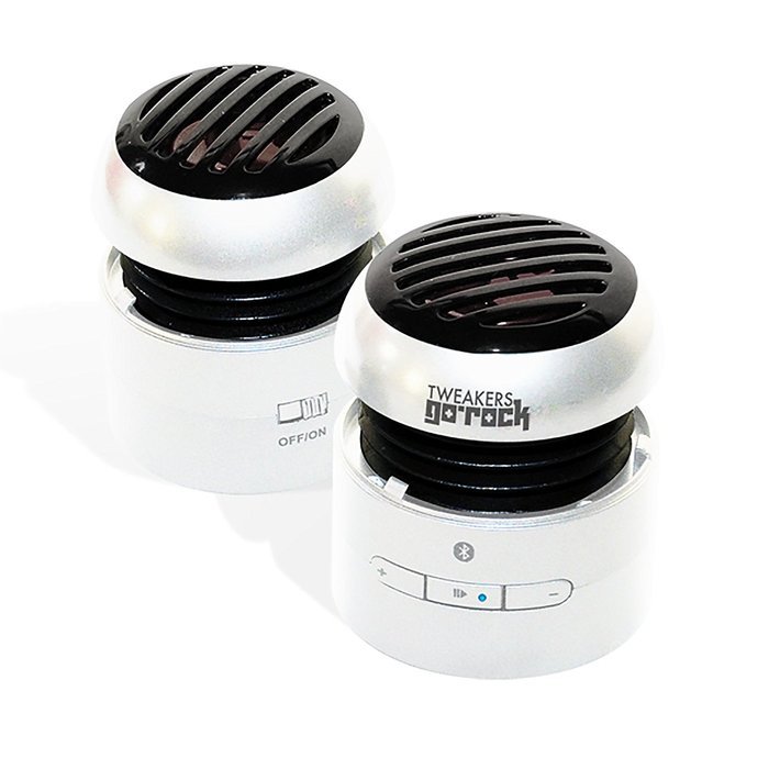 Tweakers GoRock Wireless Bluetooth Stereo Speakers (White)