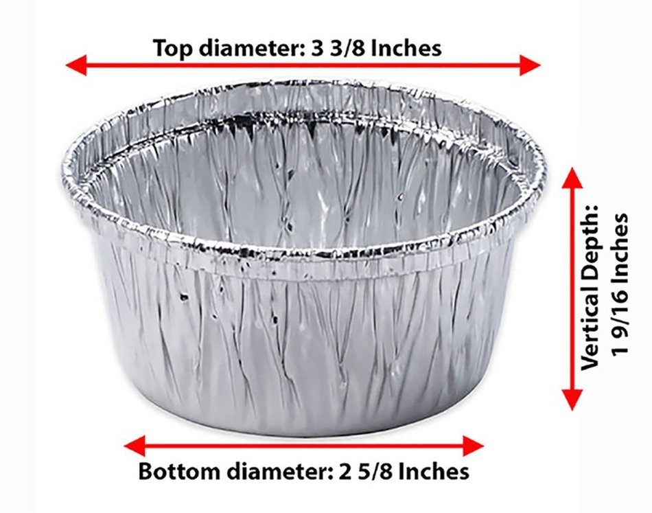 Katgely Aluminum Utility Cup with Plastic Lid 4 Ounces for Baking and Take Out (Pack of 50) N2