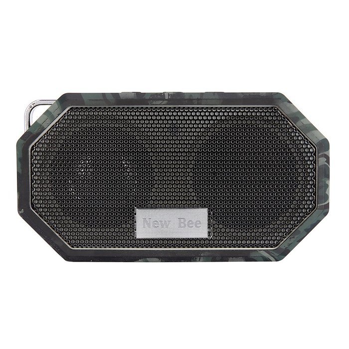Wireless Speaker, Portable Pocket Waterproof Shockproof Speaker with Mic by New Bee (White) N10