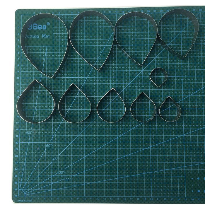 Funshowcase Rose Dahlia Flower Cutter 10-pieces Set for Fondant Gum-paste Polymer Clay N2