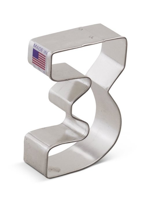 Ann Clark Number 3 Cookie Cutter - 3 Inches - Tin Plated Steel