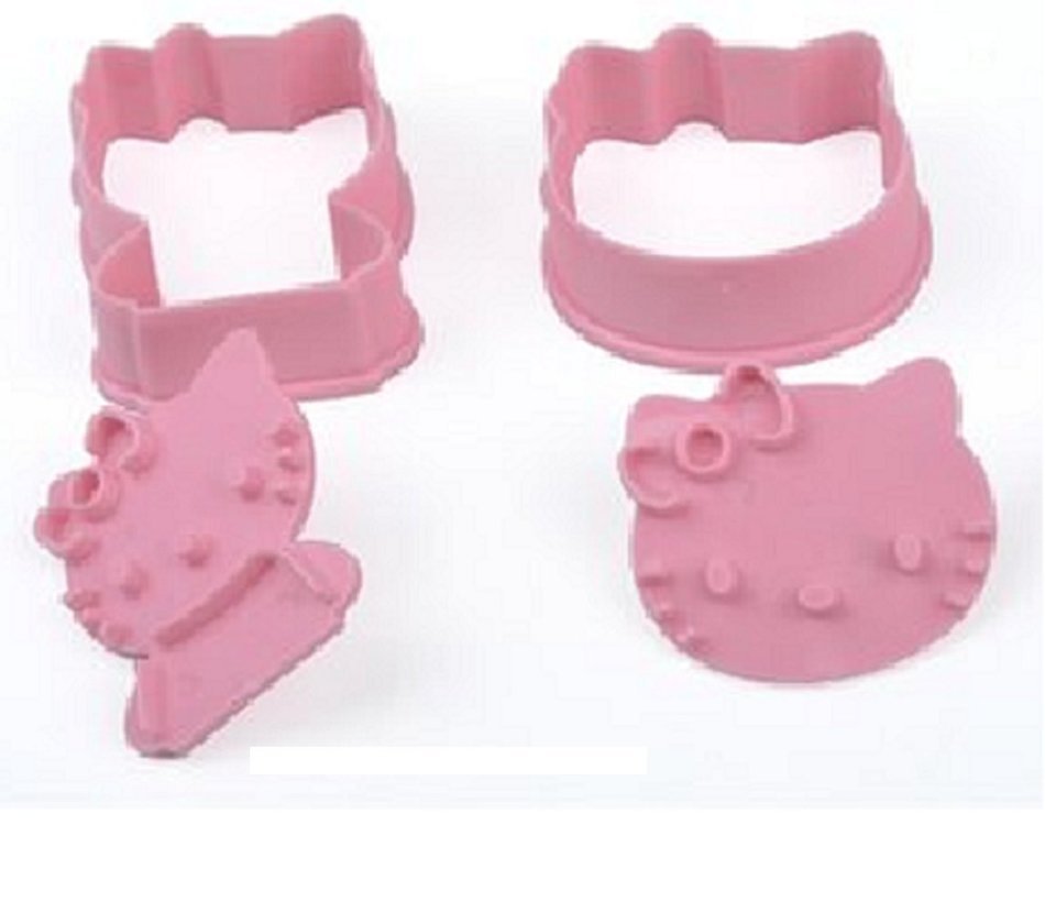 New Ship From Us Hello Kitty Minnie Cookie Cutter Mold Mould with Stamps