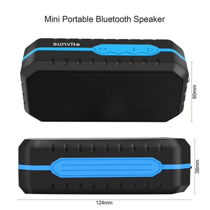 Sunvito Portable Wireless Bluetooth Speaker,Mini Outdoor Waterproof Speaker with 1800mAh Battery (MIC for Hands-free... N3