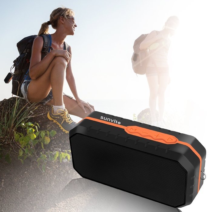 Sunvito Portable Wireless Bluetooth Speaker,Mini Outdoor Waterproof Speaker with 1800mAh Battery (MIC for Hands-free... N14