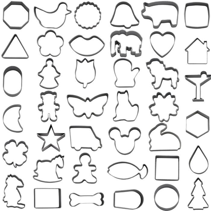 Cookie Cutter Set, Winblo Vegetable Cutter Shapes Set 40 Pcs Chocolate Cutters Set Cake Mold Cooking Tips Make...