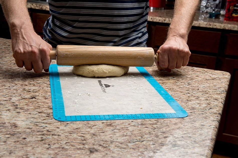 WonderKitchen Silicone Baking Mat Set - Non Stick Mats for Cookie Sheets, Toaster Ovens, Pizza Pans, and Microwave... N9