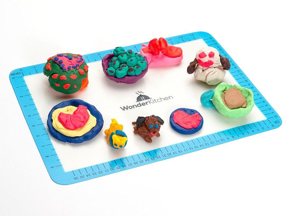 WonderKitchen Silicone Baking Mat Set - Non Stick Mats for Cookie Sheets, Toaster Ovens, Pizza Pans, and Microwave... N12