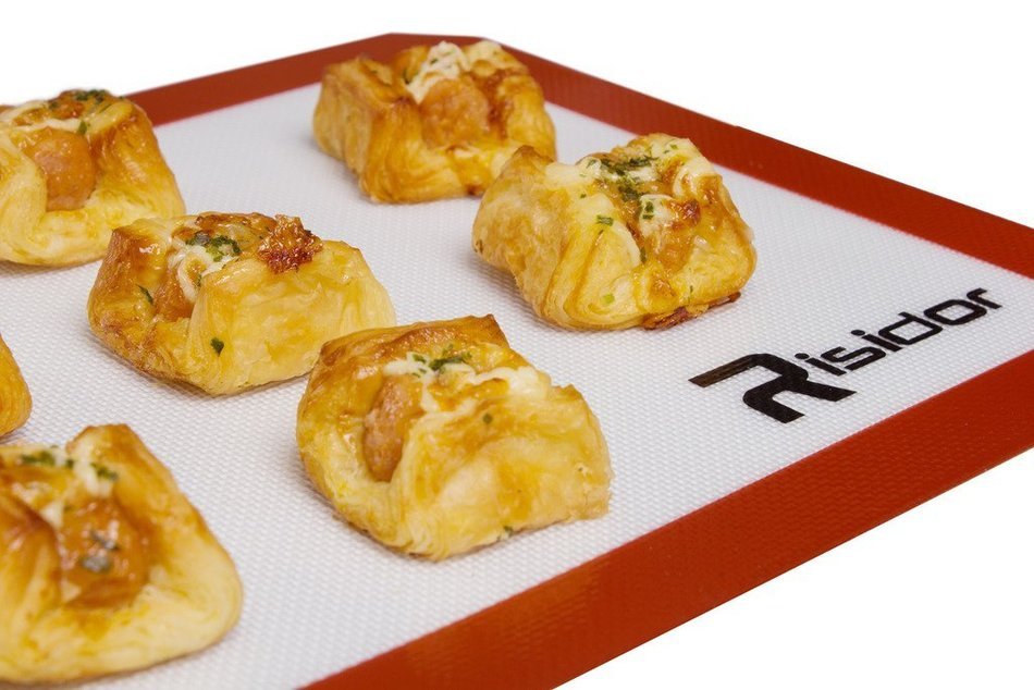 Risidor Silicone Baking Mat - 1 Half Sheet (Thick & Large 11 5/8" x 16 1/2") - Non-Stick Durable Reusable Heat... N3