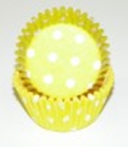 Yellow Polka Dot Mini Size Cupcake Liners Baking Cups 100 count