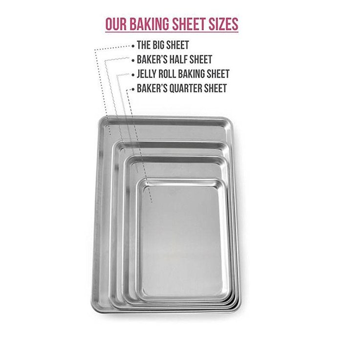 Nordic Ware Natural Aluminum Commercial Large Classic Cookie Sheet N16