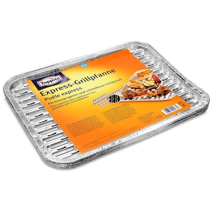 Toppits Express Grill Pan For Knusprigeren And Faster Grill Pleasure - 4 Sheets