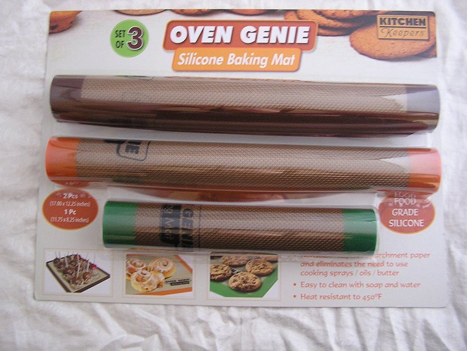 Kitchen Keepers Oven Genie Silicone Baking Mat Set of 3 Food Grade N5